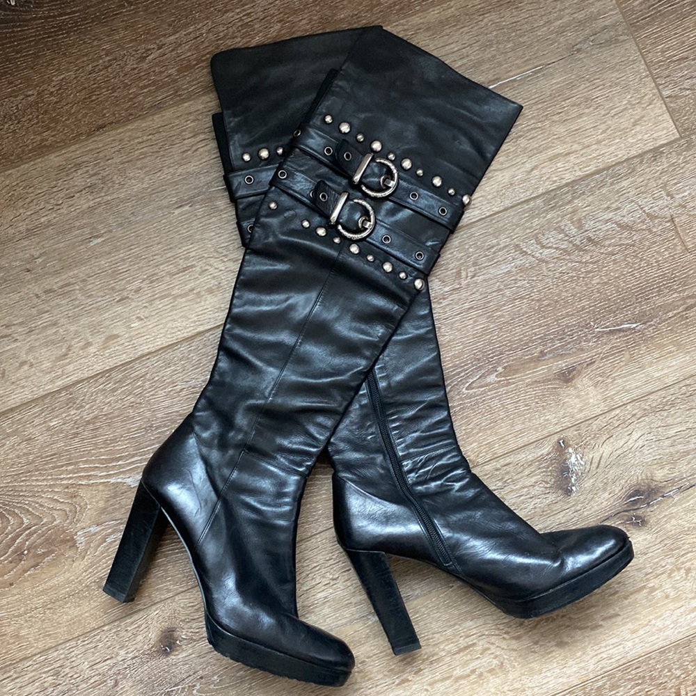 Stuart Weitzman Black OTK Boots - Carnaby